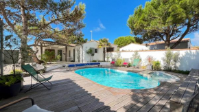 Maison à côté de la plage et des dunes, avec piscine